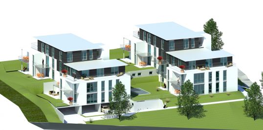 Wohnanlage Hewenblick - Perspektive Hewenstraße Wohnanlage Hewenblick - Perspektive Hewenstraße