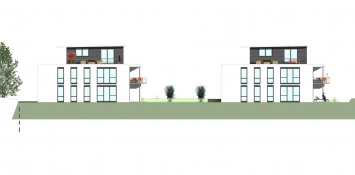 Wohnanlange Hewenblick - Ansicht Westen Wohnanlange Hewenblick - Ansicht Westen