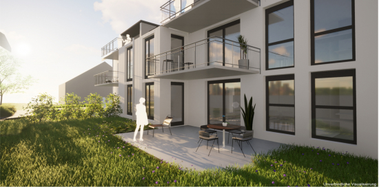 Neubauprojekt Oberdorfstraße - Haus A - Visualisierung Garten