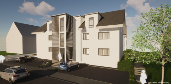 Neubauprojekt Oberdorfstraße - Haus A - Visualisierung Osten