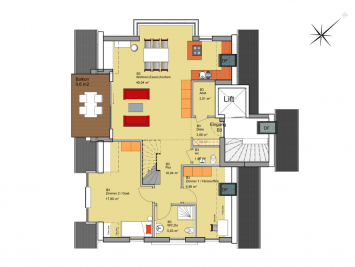 Haus B - Dachgeschoss   |   Wohnung B3 (Var.III)