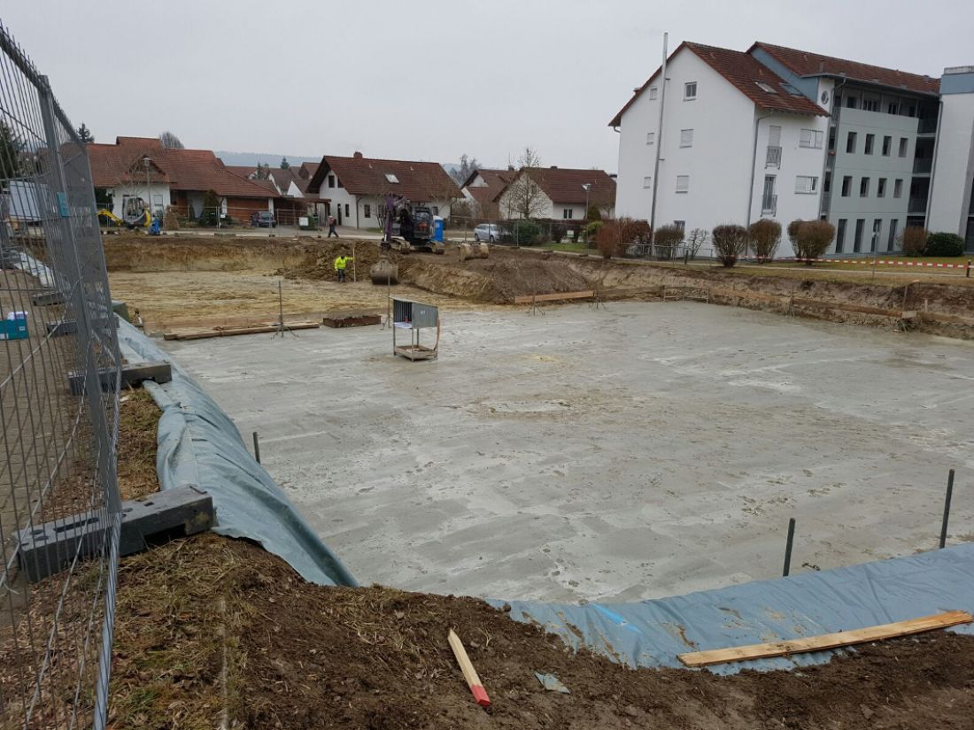 Ausheben der Baugrube - 09.02.17