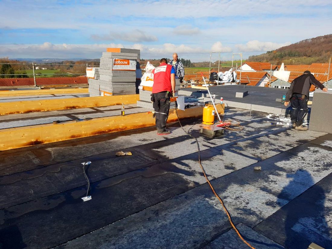 Abschweißen der Dichtbahnen - 14.11.17