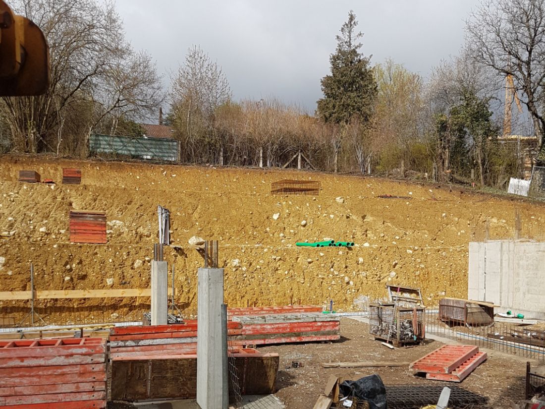 Betonieren der TG Wände - 06.04.2019 Betonieren der TG Wände - 06.04.2019