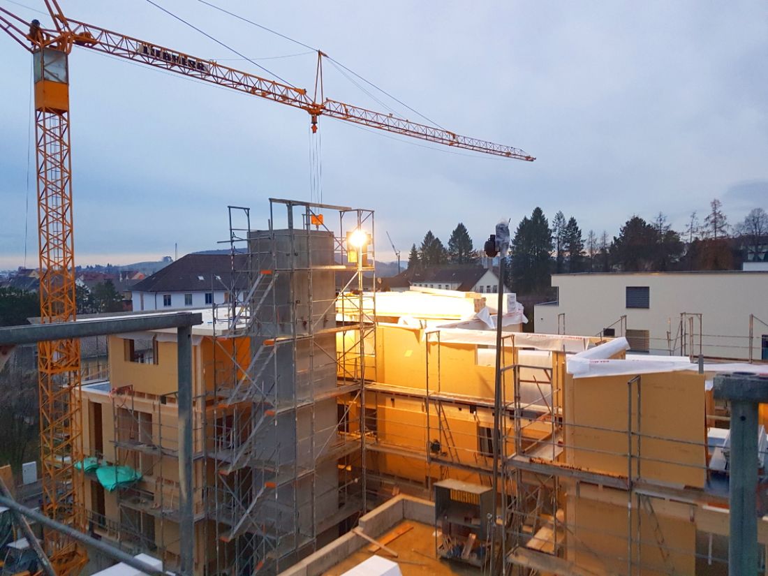 Aufrichten Haus B - 13.12.2019 Aufrichten Haus B - 13.12.2019