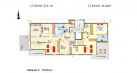 Grundriss Penthouse / Haus B
